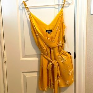 Ladies romper with tie